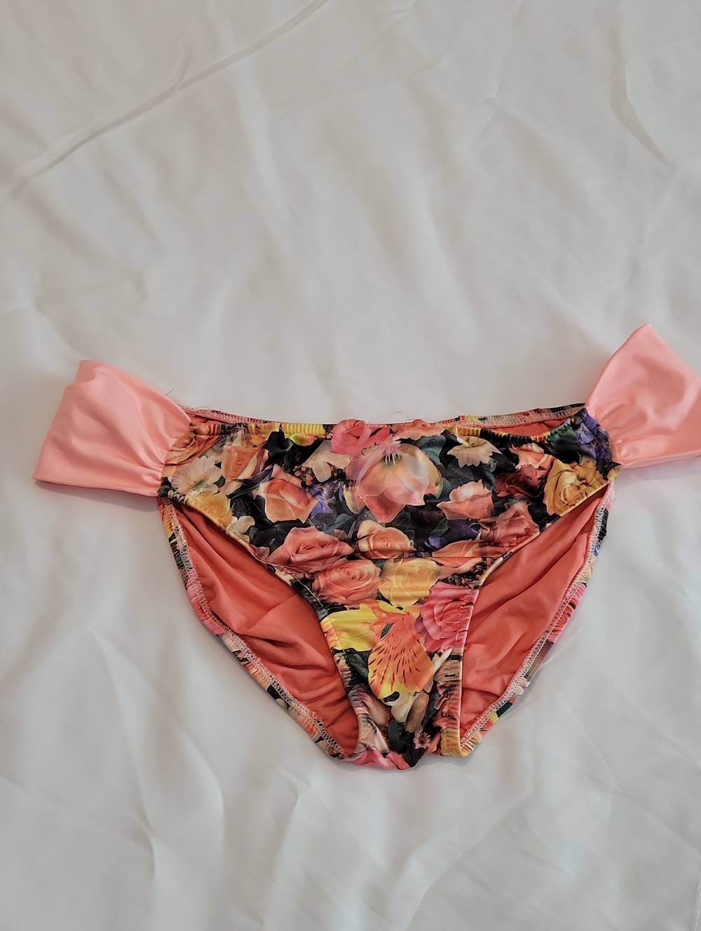 Womans Floral Bikini Bottoms in Pink